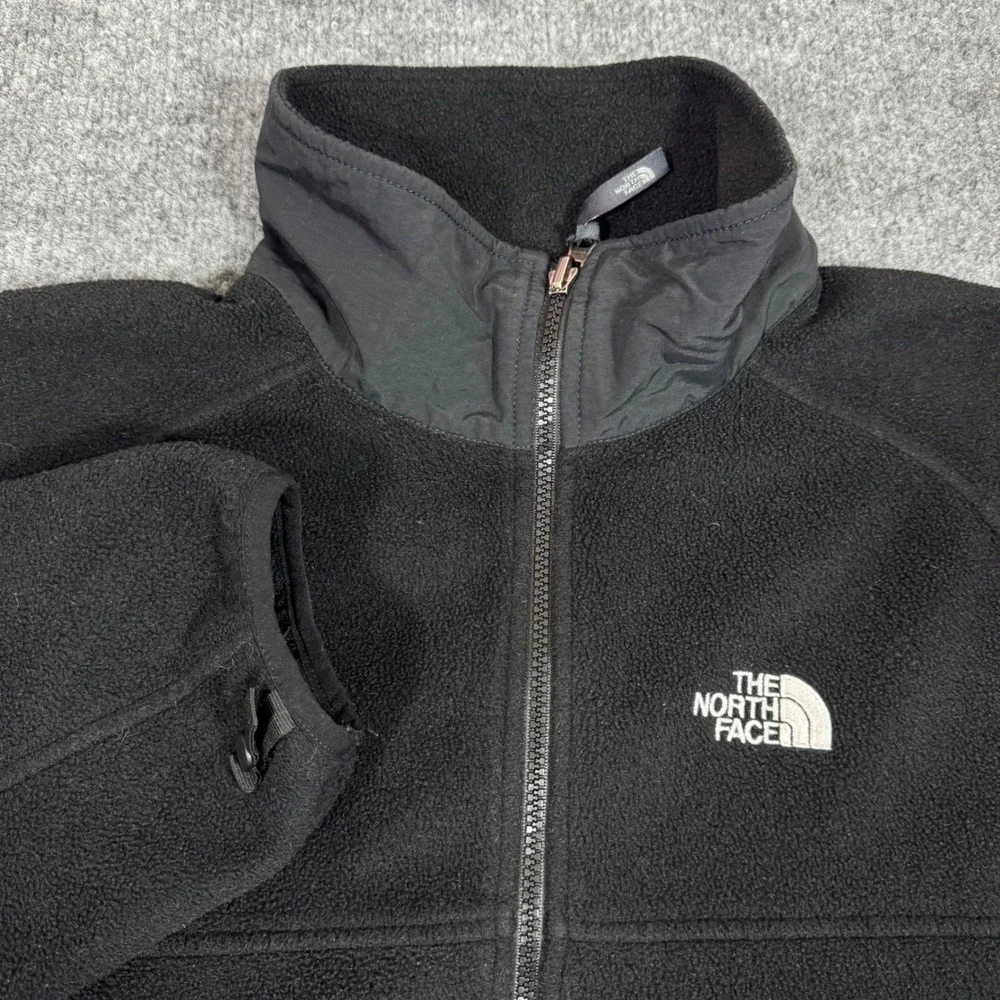 The North Face Denali Fleece Jacket Full Zip Mens Large Black Polyester GUC